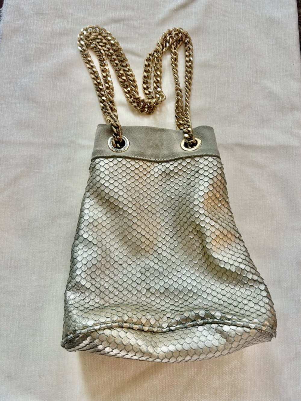 Alberta Di Canio pouch chain purse guc 
(Suede on top is a bit marked/worn)